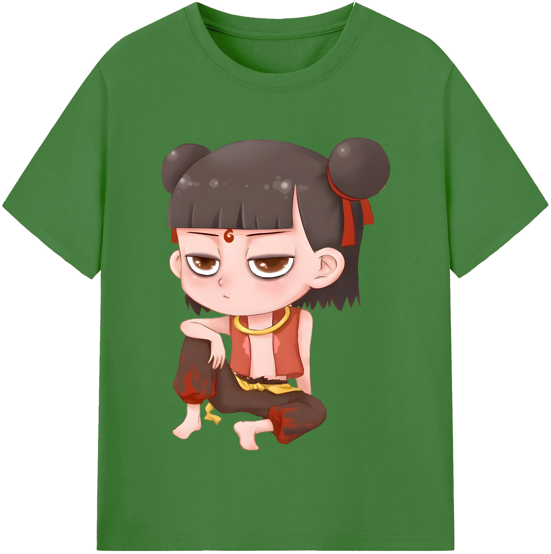 （画像用） Ne Zha 2 ナタ 魔童の大暴れ レディースカジュアルプリントTシャツ（綿100％）
